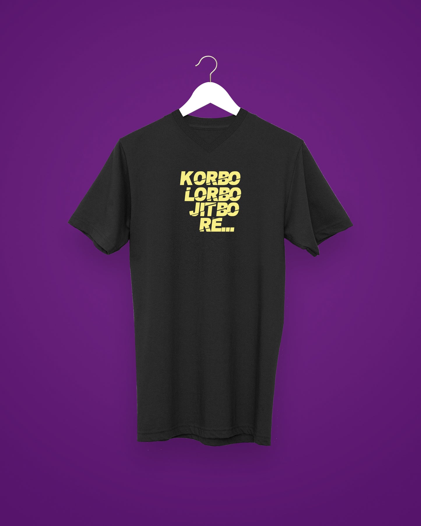 KKR Korbo Lorbo Jeetbo Re Fan Tshirt