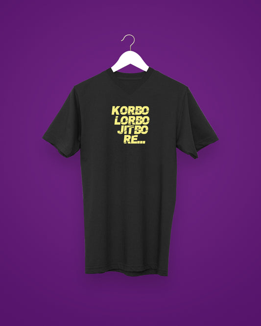 KKR Korbo Lorbo Jeetbo Re Fan Tshirt